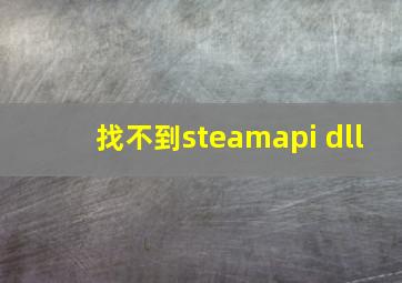 找不到steamapi dll